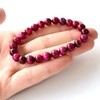 Gold Stone Pink Tiger Eye Bracelet, 0.3 inches (8 mm),
