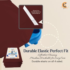 Camp County Beyond Cot Sheets for Toddler and Preschool - Daycare/Pre-School Cot Sheet - Corner Elastic Loops - Cot Bed Fitted Sheet - Poly Cotton Surface Pack of 6 (22" W X 52" L) - White