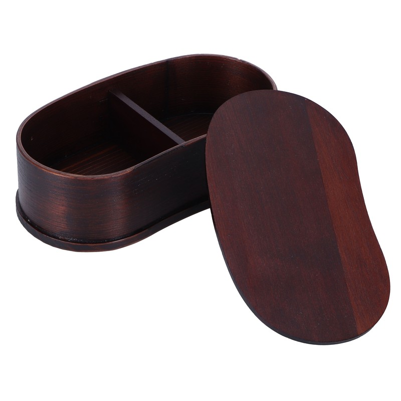 Portable Lunch Box Set Japanese Wooden Food Storage Container for