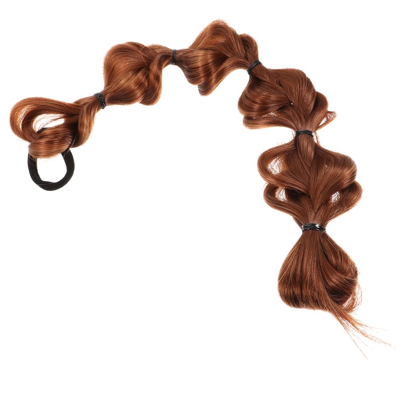 Peluca de Cabello Trenzado Decorativo con Coleta Burbuja Halloween Mujer