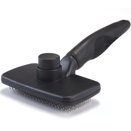 OEFEO Self Cleaning Slicker Brush for Dogs& Cats, Skin Friendly Grooming Brush for Shedding Long&Short Haired Dogs& Cats, Deshedding Pet Supplies Accessories,Black