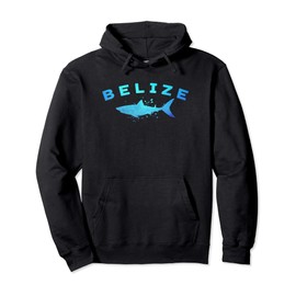 BELIZE Caribbean Beach Vacation Diving Trip Vintage Shark Pullover Hoodie