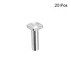 sourcing map Square Head Bolt, 20pcs M6 x 20mm Fully