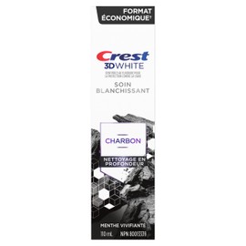CREST Crest 3D White Charcoal Toothpaste, Whitening Therapy Deep Clean 110mL, Packaging may vary
