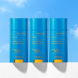 CyNic 싸이닉 엔조이 슈퍼 액티브 선스틱 대용량 25g 3개 Cyinic Enjoy Super Active Sunscreen Stick Large Size 25g 3 Pack