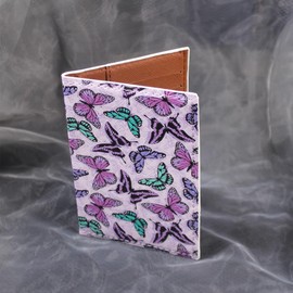 Cute Women Passport Cover Women Passport Horder PU Leather Travel Unicorn Passport Book Holder, Butterfly B, Cute