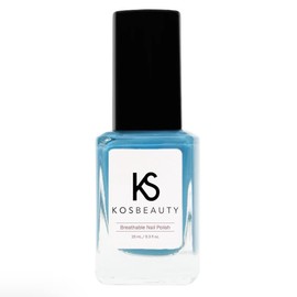 KOSBEAUTY Breathable Nail Polish, Ocean Blue, 0.3 fl oz.
