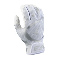 Easton | MAV GT Baseball Batting Gloves | White/White | Youth X-Large