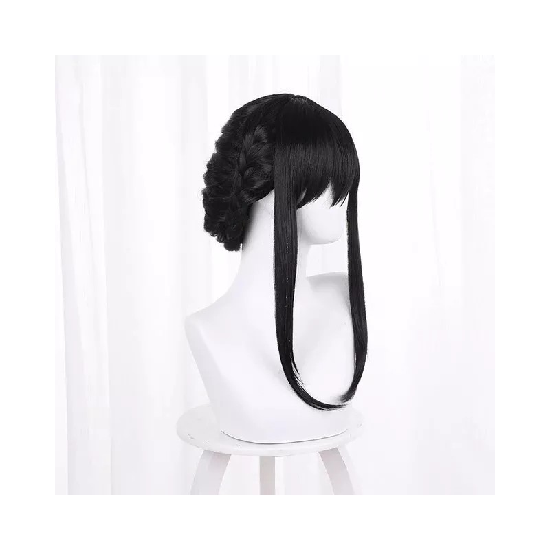 ANOGOL Peluca Spy X Family Yor Forger Cosplay Negra Larga