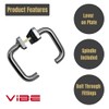 VIBE Round Bar Lever Lock on Polished Anodised Aluminium Door