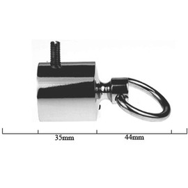 Kanirope® Rope End Cap with Ring Shiny Brass for Diameter 28 mm - Diameter 30 mm Handrail Ropes Barrier Ropes Stair Ropes