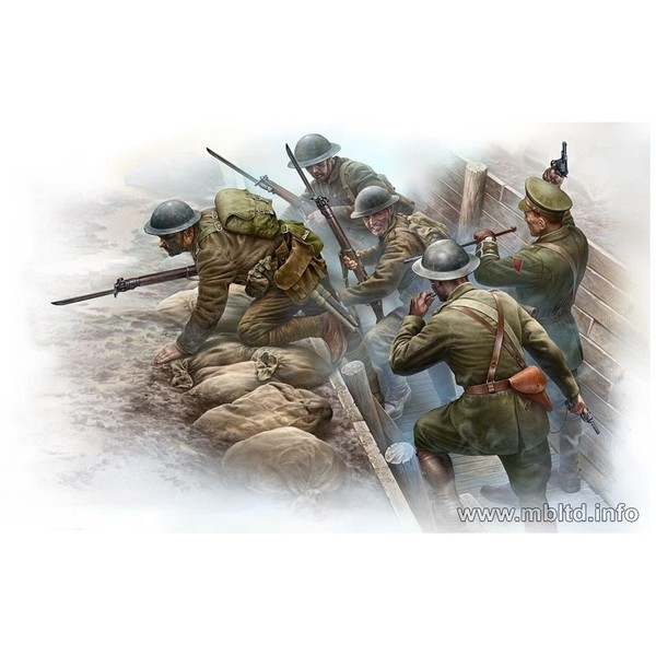 Masterbox Plastic Model British Infantry Before The Attack, WW| ERA