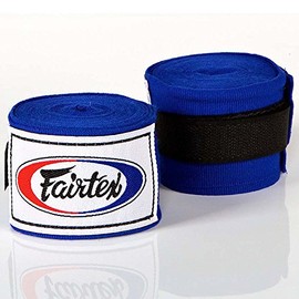 Fairtex Bandagen, halb-elastisch, 4.5 m, blau