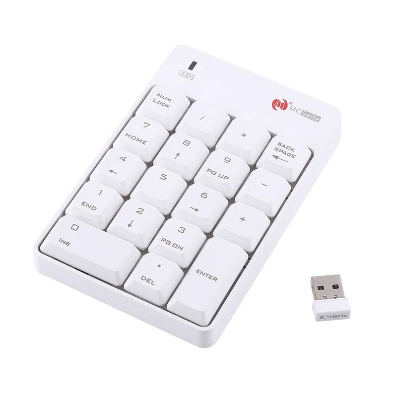 VBESTLIFE Wireless USB Numeric Keypad 2.4GHz Wireless 18 keys Numpad
