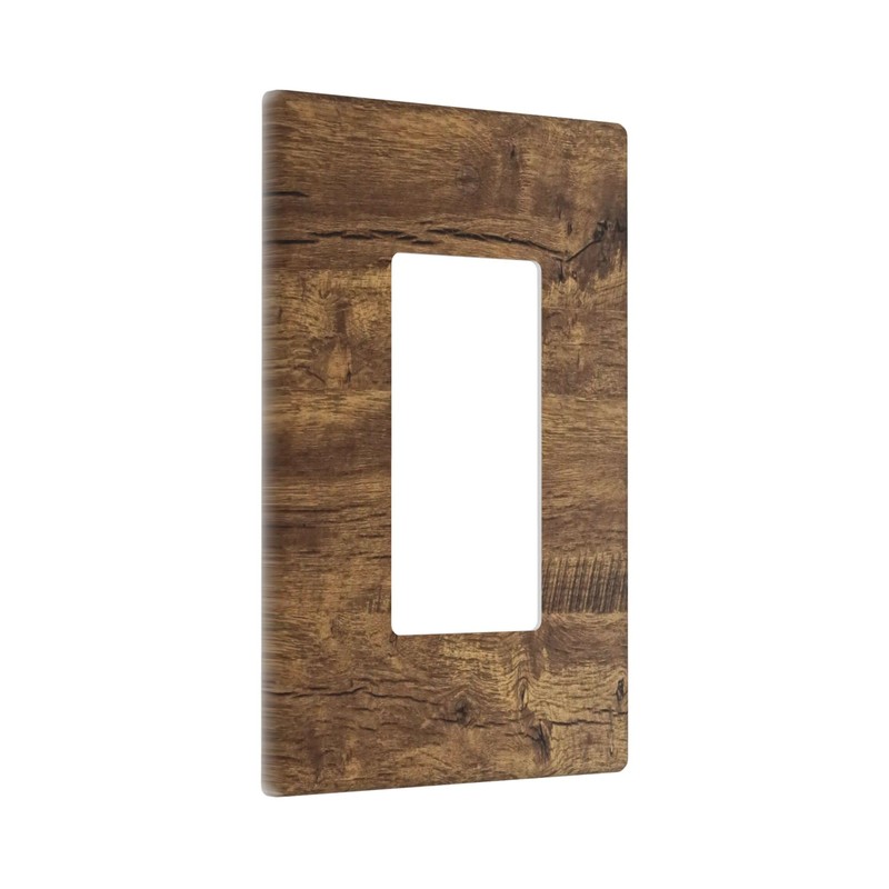 Rustic Farmhouse Decorative Light Switch Cover Plate 1 Gang Rocker