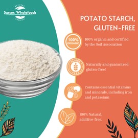 Organic Potato Starch 500g - Gluten-Free, Versatile & Ideal for Baking, Thickening, Cooking