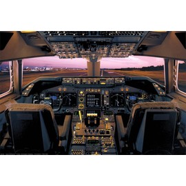 Boeing 747-400 Flight Deck Poster 36 x 24 inches