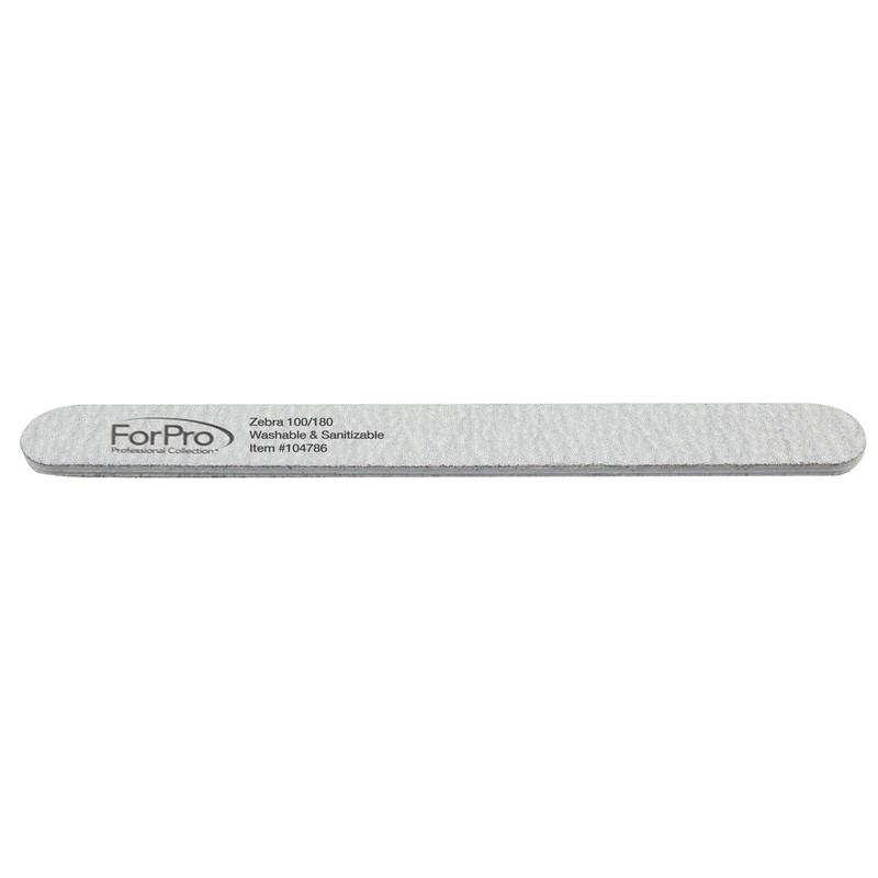 ForPro Professional Collection Nail Foam Boards, Zebra, 100/180 Grit, Double-Sided