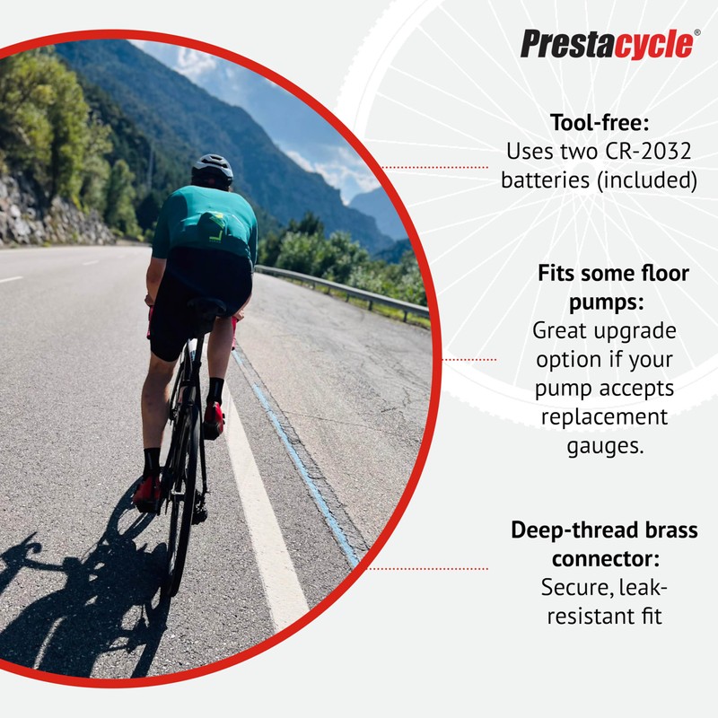 Prestaflator Vertical Digital Air Pressure Gauge – 0–255 PSI, 0.1