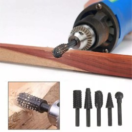 Unbranded 5x Side Cutting Drill Bit Set Carving Woodworking Shaving Trimming Edging Rotary