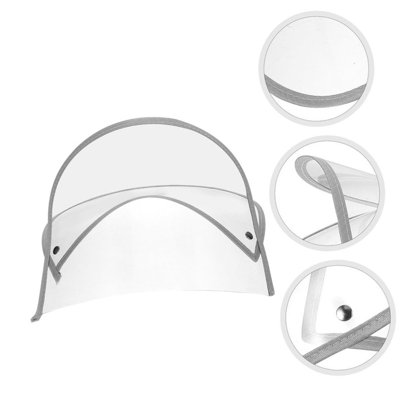 Baluue 2pcs Clear Raincoat Hat Shield Visor Detachable Rain Poncho