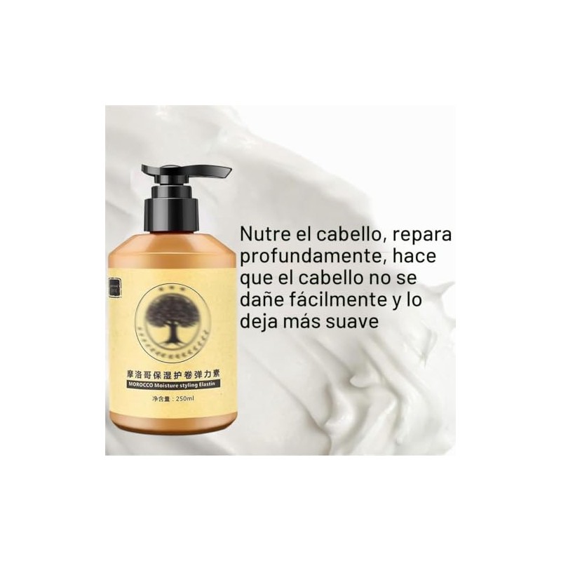 Elastina Para El Cabello,Peinado De Larga Duración Volumen Marroquí Hidratación