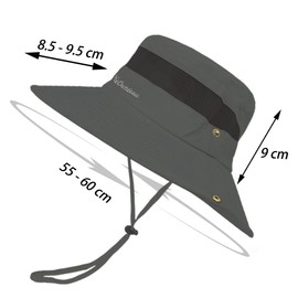 Montrestar Sun Hat Women Men UV Protection 50 Summer Hat Foldable Hiking Hat Women's Quick Dry with Chin Strap Wide Brim Mesh Summer Hats Fishing Hat Safari Hat for Women Summer Outdoor Activities