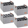 Windyun 8 Pcs 12 Bottle Wine Carrier with Reinforced Cardboard