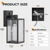 WIHTU Dusk to Dawn Outdoor Lighting Fixtures, Black Exterior Front