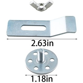TAODAN 12PCS 66mm Silver Galvanised Steel Undercounter Mounted Sink Clamps Kit Suitable for Bathroom Granite Kitchen Vanity Countertop Installation
