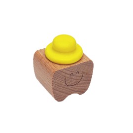 Samcos Baby Teeth Case, Wooden Baby Teeth Holder, Compact Baby Tooth Storage Case for Kids Teeth Storage Keepsake Baby Teeth Keepsake (Yellow)