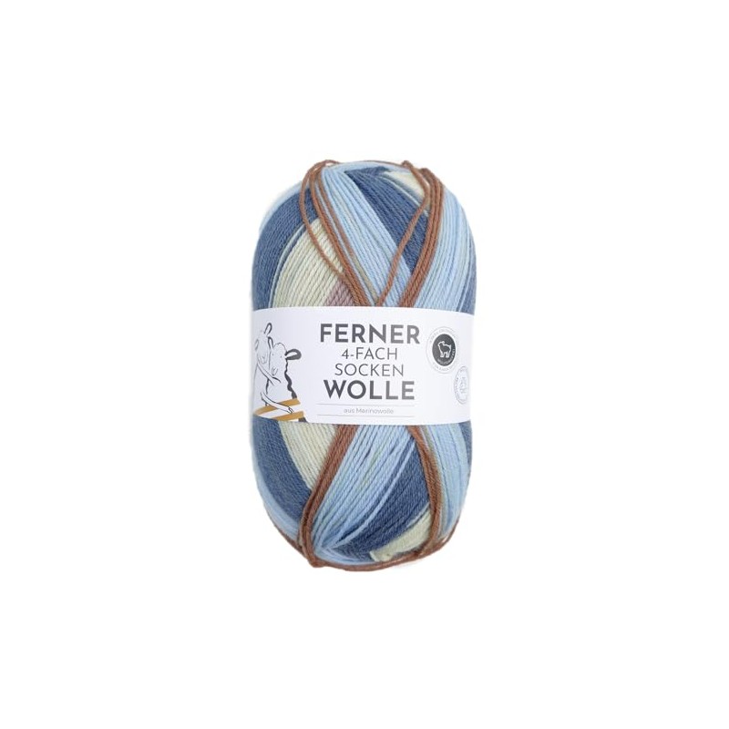 Ferner Wolle 4-Ply Sock Wool with Merino Wool, Mulesing-Free, 4-Ply