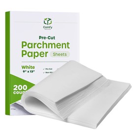 Comfy Package, [9 x 13 Inch - 200 Count] Pre-Cut Parchment Paper Baking Sheets, Non-Stick - Parchment Paper Sheets for Baking & Cooking - White