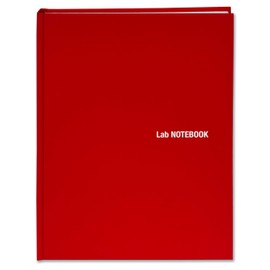 BookFactory Red Lab Notebook/100 Page Sewn Laboratory Notebook - Professional Grade - 100 Pages, 8.5" x 11" Red Laminate Hardbound Cover, Soft Touch (LIRPE-100-7GS-VM-R(LAB-NOTEBOOK))