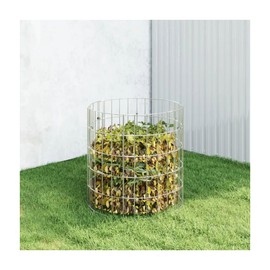 Cyllde Garden Composter Ø19.7"X19.7" Galvanized Steel 1Ps 0.14"-Thickness Silver 3115941,Ships from USA
