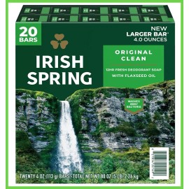 Irish Spring Bar Soap, Original Clean (4 oz., 20 ct.)
