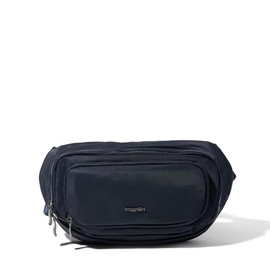 Baggallini On The Go Large Belt Bag Waist Pack, French Navy Twill