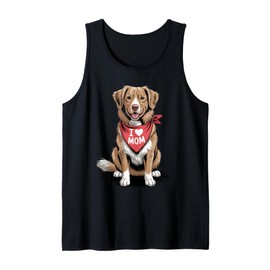 I Love Mom Nova Scotia Duck Tolling Retriever Mother's Day Tank Top