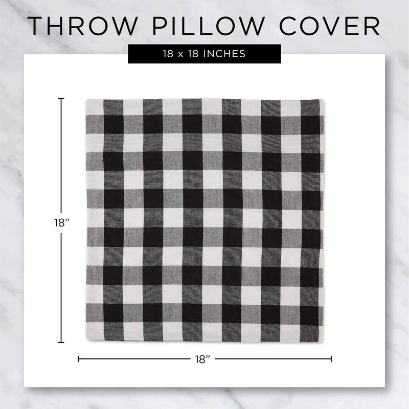 DII Throw Pillow Cover Collection Decorative Square, 18x18, Gray Tri-Color,