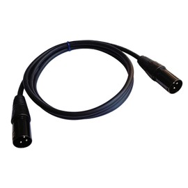 Faoyliye 5ft XLR Microphone Cable,3 Pin Mic Cord for Speaker Systems and More XLR Audio Devices,Black (Male to Male)