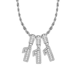 SBI Jewelry 111 Angel Number Necklace for Women Guardian Angel Clear Cubic Zirconia Spiritual Daughter Cousin Friends Family Anniversary