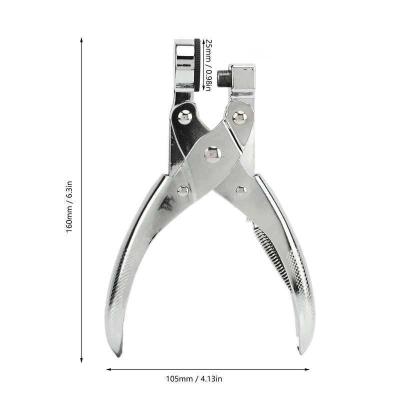 Hole Punch Plier Zinc Alloy Sliver Handheld Paper Puncher Tool