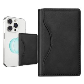 loooghom for MagSafe Wallet,6 Card Holder with ID Window,Black