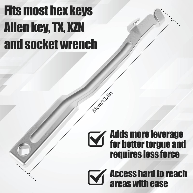 Wrench Extender Tool Bar, Heavy Duty Extra 13.4in Long Wrench
