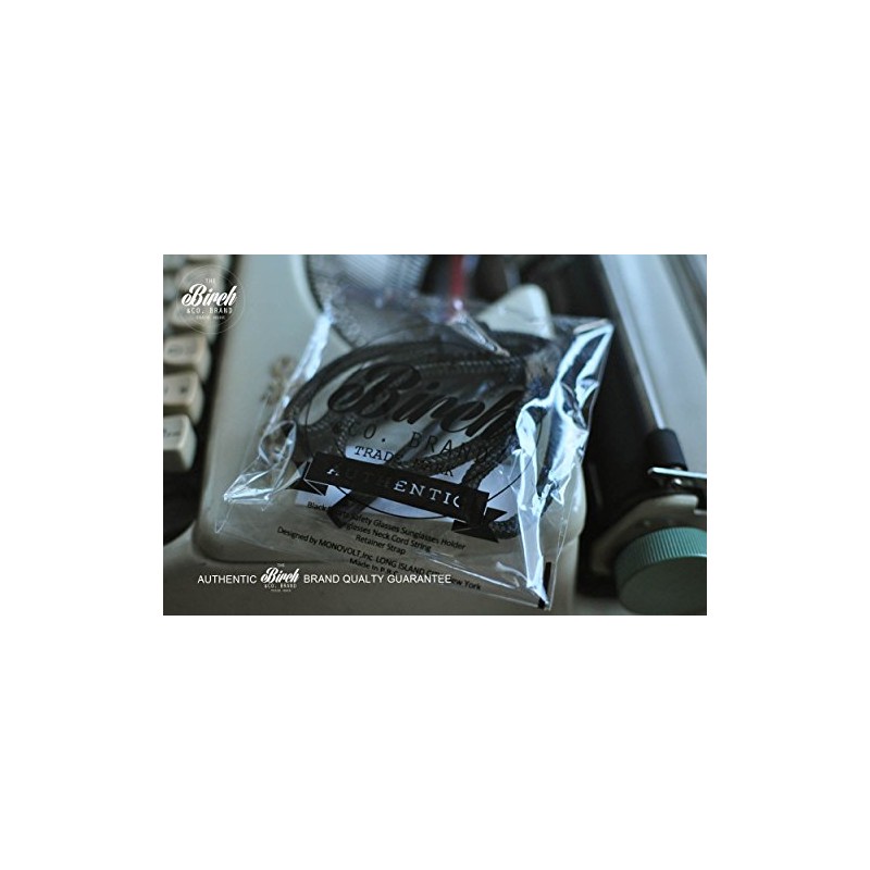 BIRCH's Black Sports Safety Glasses Sunglasses Holder Eyeglasses Neck Cord