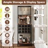 Giantex Tall Wine Rack Freestanding Floor, Wine Bar Cabinet w/