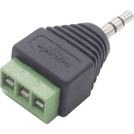 Audio Fan 3.5mm Connector 3 Poles Terminal Block 3.5 Stereo Mini Plug Terminal Converter Adapter Set of 4