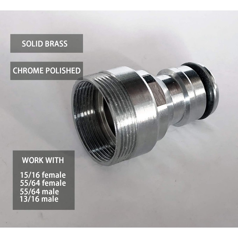 Quick Disconnect Shower Hose to Sink Faucet Snap Adapter, Indoor