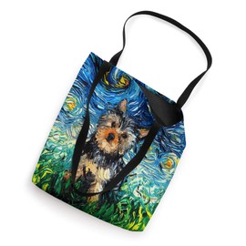 Yorkshire terrier Starry Night Cute Yorkie Dog Art by Aja Tote Bag