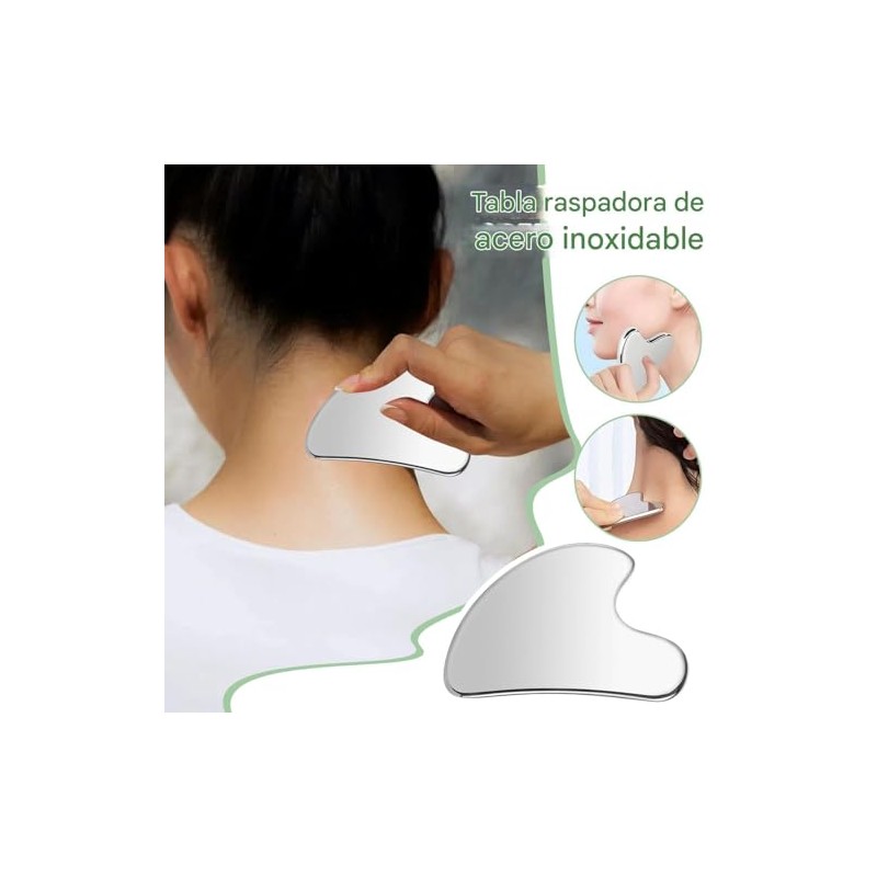 Herramienta Gua Sha De Acero Inoxidable | Reductor De Papada